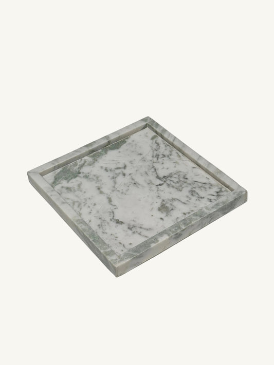 Square Marble Tray in Sage Green Marble