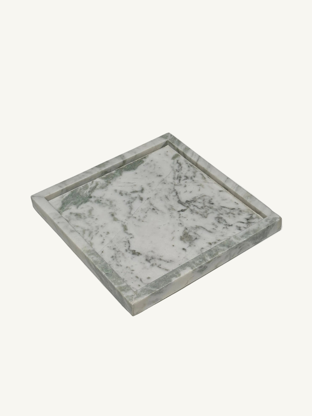 Square Marble Tray in Sage Green Marble