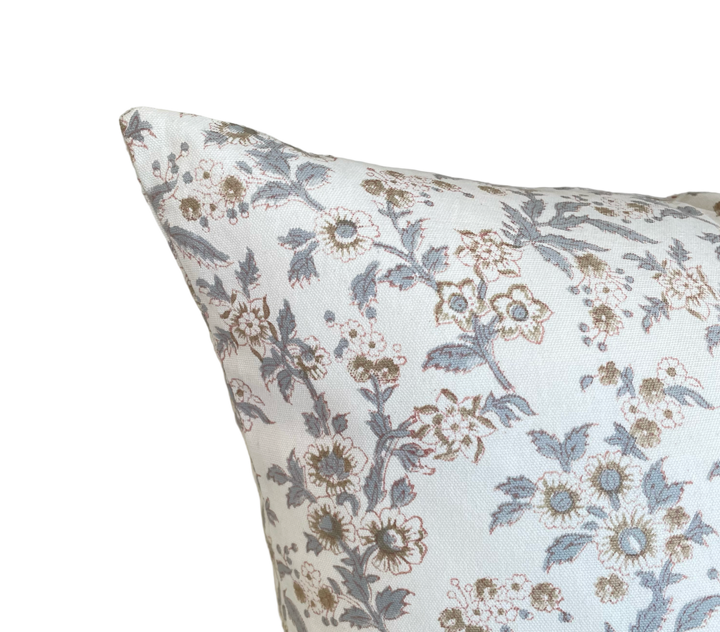 Blue Country Floral Pillow 22"
