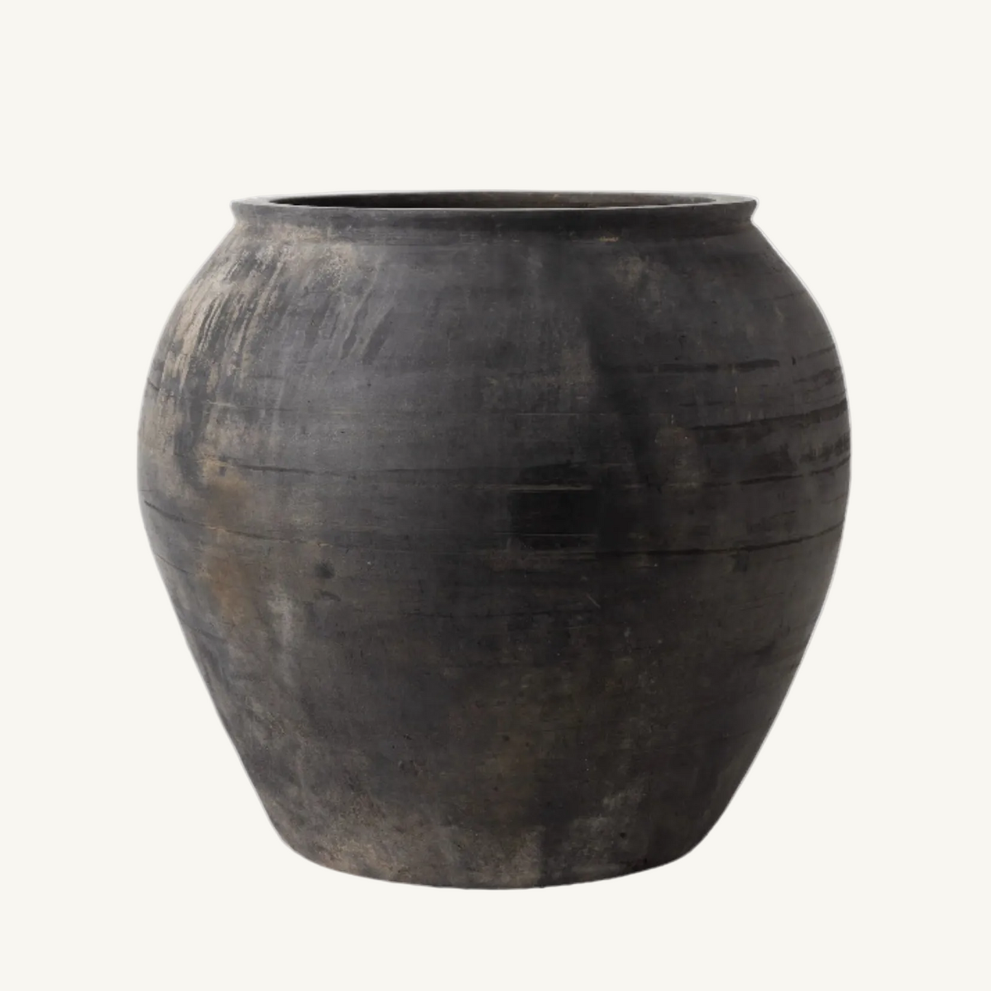 Vintage Black Clay Pot