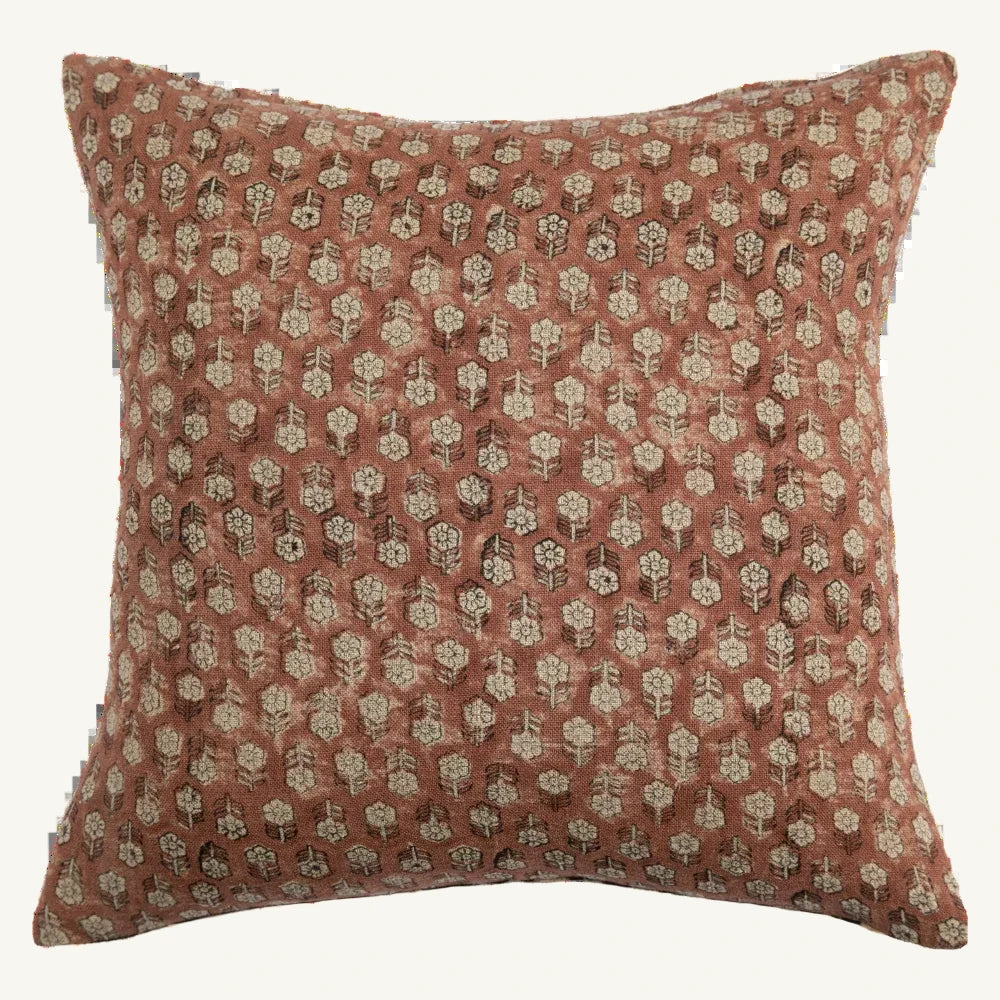 Daisy Block Print Pillow