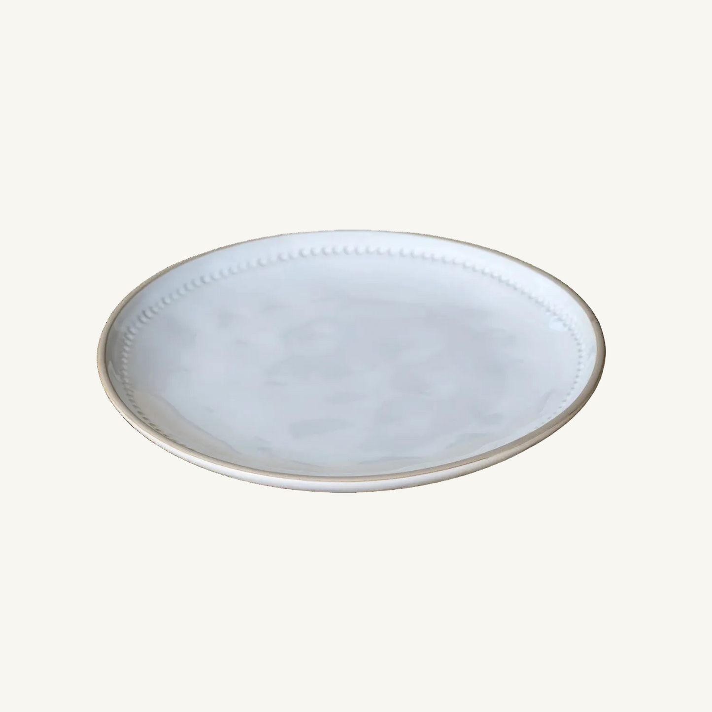 Glazed White Dinner Plate