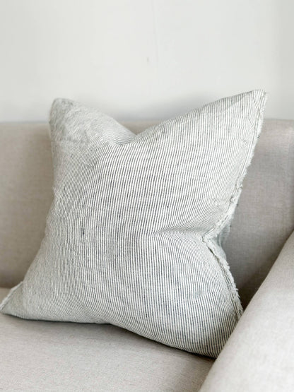 Black Ticking Stripe Pillow