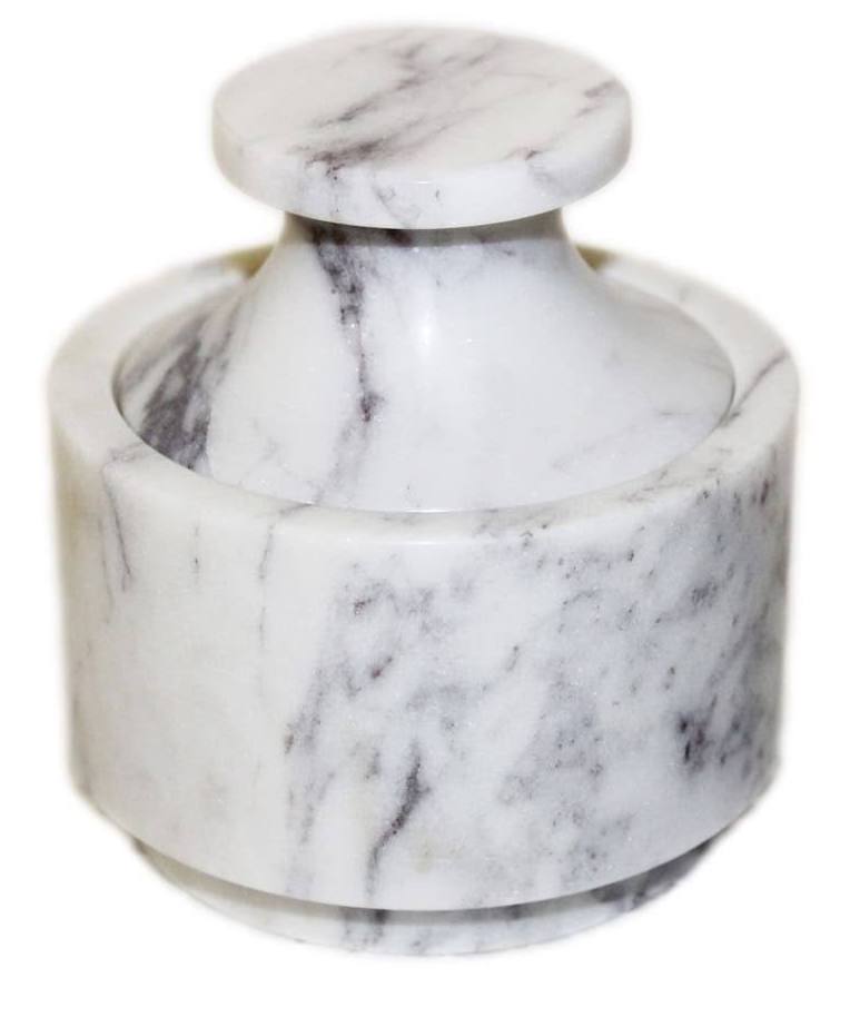 White Marble Cotton Box