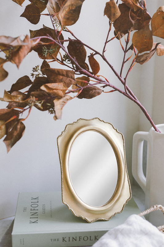 Gold Dots on Edge Mirror