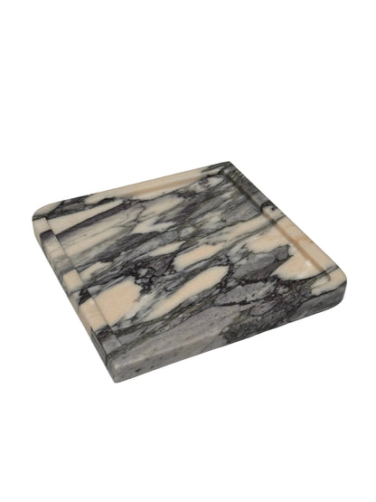 Square Marble Tray in Viola PT Marble