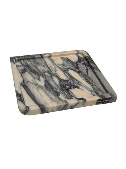 Square Marble Tray in Viola PT Marble