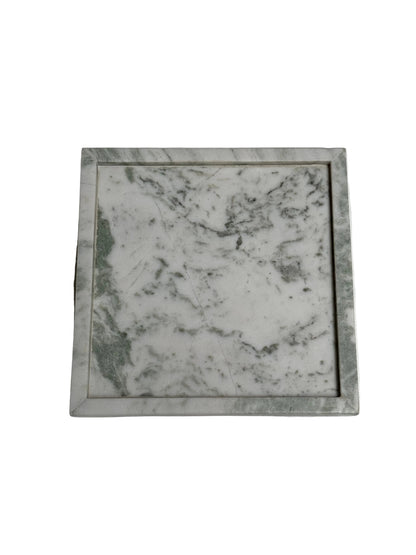 Square Marble Tray in Sage Green Marble