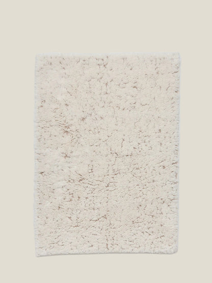 The Elsa Shag Bath Mat, Ivory Tufted, 20" x 27.5"