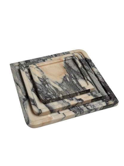 Square Marble Tray in Viola PT Marble
