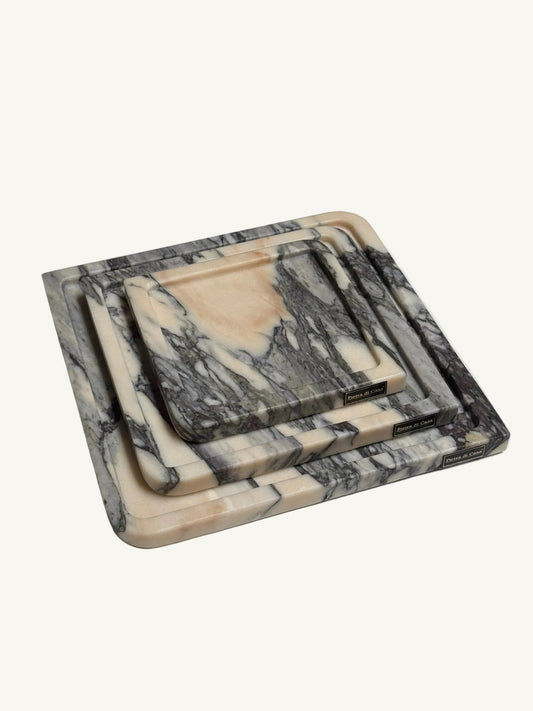 Square Marble Tray in Viola PT Marble