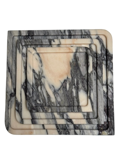 Square Marble Tray in Viola PT Marble