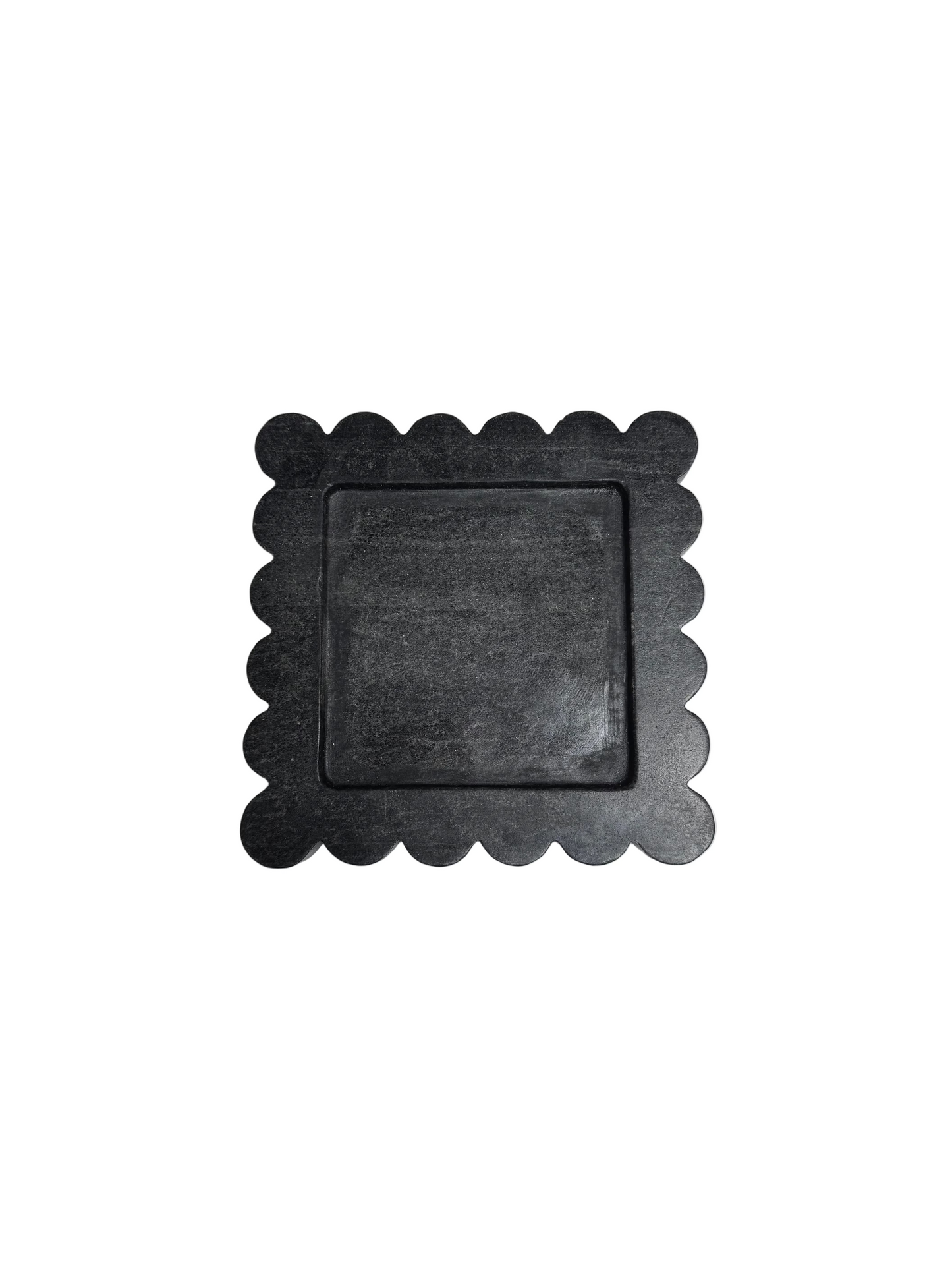 Black Marble Scalloped Tray