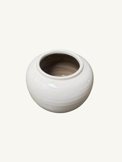 Off White Ceramic Jar S
