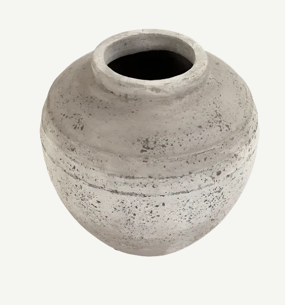 Distressed Grey Wash Jar