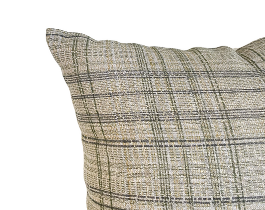 Green Tonal Check Pillow