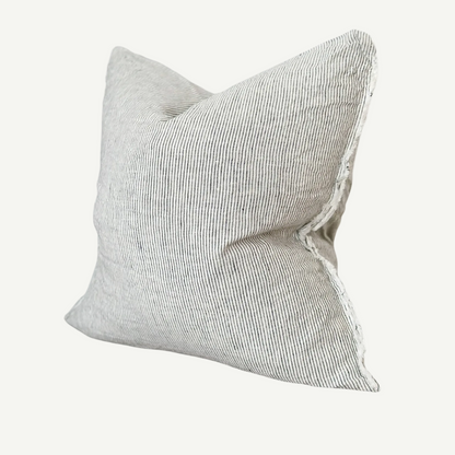 Black Ticking Stripe Pillow