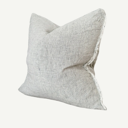 Black Ticking Stripe Pillow