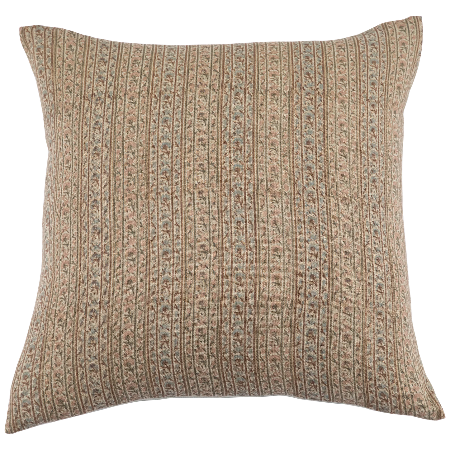 Metallic Floral Stripe Pillow 20"