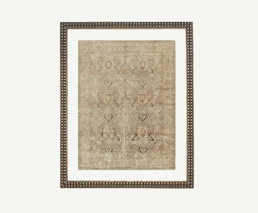 Vintage Art with Beaded Silver Frame
